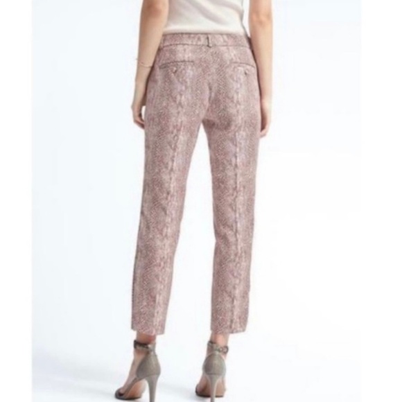 Banana Republic Avery Snakeskin Print Pants Size 2 - Picture 2 of 11